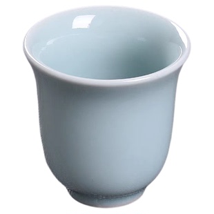 小小利闻香杯青瓷圣水杯禅意贡酒杯子供杯泡茶复古水杯纯色陶瓷杯