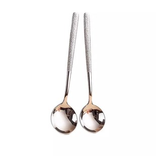 316勺子不锈钢家用食品级高档精致汤勺个人专用长柄勺饭勺高颜值