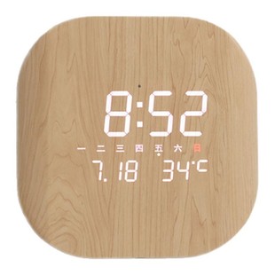 WiFi自动对时挂钟客厅挂墙2026新款轻奢高级感静音电子日历时钟表