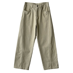 马克斯星球 极简纯色直筒牛仔裤男秋季新款韩系简约宽松休闲百搭