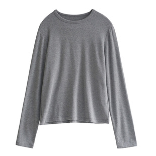 徐大脸吖定制 高弹雪绒打底T恤秋冬亲肤内搭外穿圆领面膜t上衣女