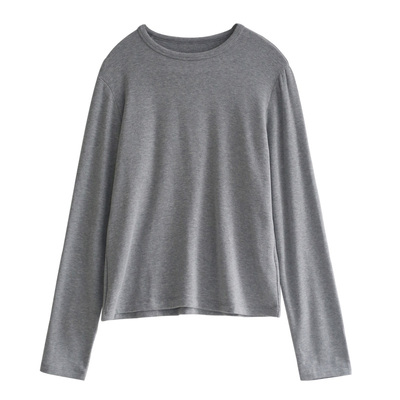 徐大脸吖定制 高弹雪绒打底T恤秋冬亲肤内搭外穿圆领面膜t上衣女