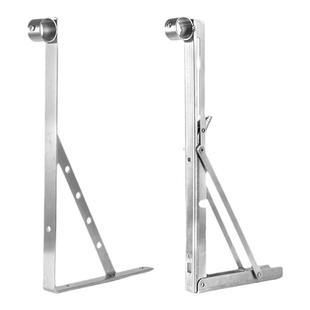 折叠三角支撑架外墙晾衣杆阳台侧墙晒衣架加厚不锈钢固定式晾衣架