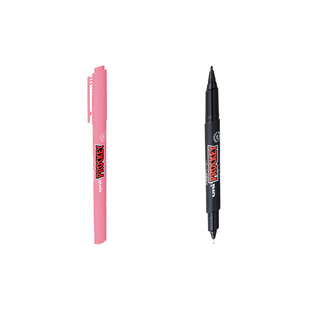 uni三菱铅笔双头水性记号笔PM-120T/150TR马克笔签字勾线描边笔光学玻璃工业标记彩绘马克笔