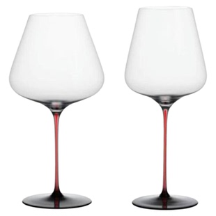 Moongril手工彩色杆轻奢超薄水晶玻璃高脚红酒杯白葡萄酒杯子套装