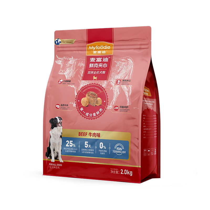 麦富迪狗粮鲜肉夹心双拼成幼犬粮