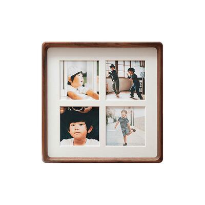 方形相框摆台定制打印高级感宫格胡桃木洗照片实木质儿童宝宝纪念