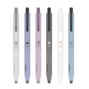 东米DM836新款按动中性笔ins风小众高级学生刷题速干顺滑黑笔高颜值赛博朋克学生速干刷题笔ST双珠头黑笔