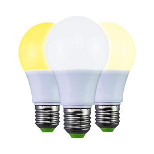 三色变光LED灯泡E27螺口家用 5w7w9w12w 三档调光调亮度节能灯泡