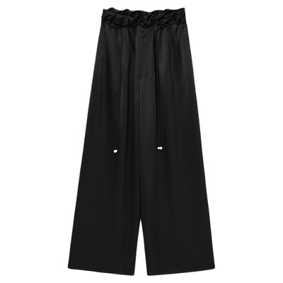 RODERICWONG卷腰垂感阔腿裤