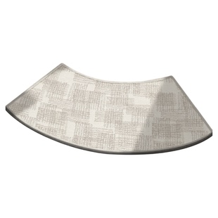 亚麻编织半圆弧形浴室地垫扇形卫生间吸水防滑脚垫淋浴房门口地毯