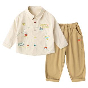 嘟嘟家儿童套装春秋女童衣服休闲男童外套裤子宽松宝宝童装潮春装