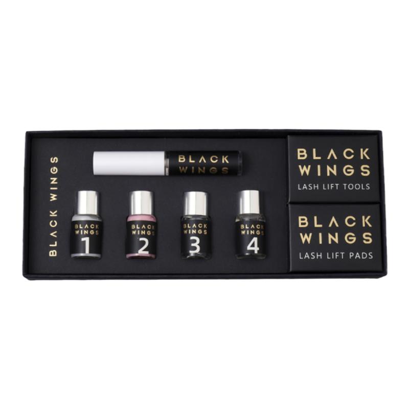 黑之羽B(yǎng)lackwings半胱氨酸角蛋白翹睫術(shù)套盒芭比燙睫毛工具玻璃瓶