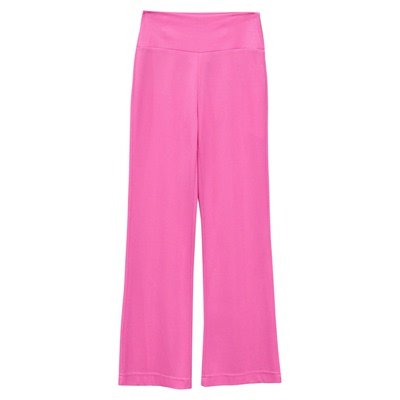 阁兰秀2026年夏季新品鲜粉色微喇8分裤柔软舒适高腰弹力瑜伽裤女