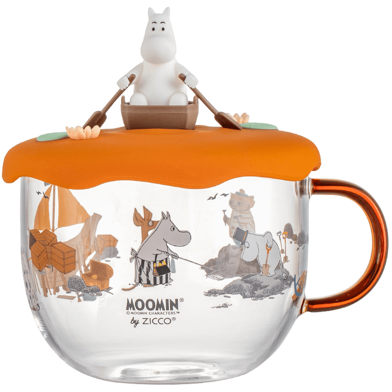Moomin耐热玻璃友谊之船马克杯