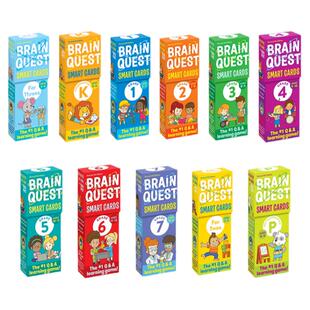新版大脑任务问答字卡 Brain Quest Smart Cards 学龄前-7年级 英文原版美国学前中小学生全科练习卡片大奖少儿智力开发趣味互动