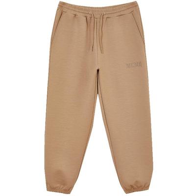 MLMR秋季新款男士潮流时尚宽松纯色太空棉字母印花束脚运动裤男装