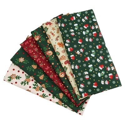 圣诞印花布料卡通手工制作圣诞节