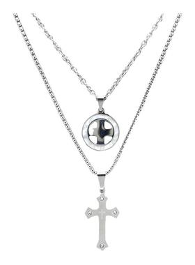 小众个性双层百搭项链钛钢男女