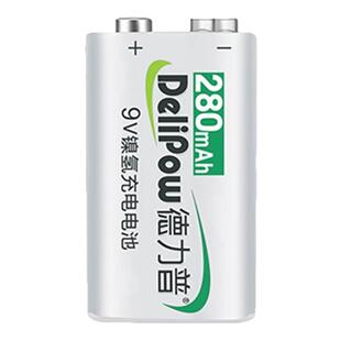 德力普9V充电锂电池大容量套装万用表方块形6f22充电器可充九号伏