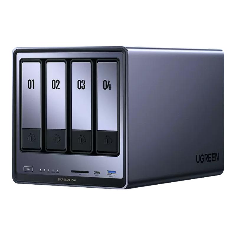 绿联DXP4800Pro 4800S 4800Plus NAS私有云四盘位网络存储数据备份个人白色云硬盘家庭服务器万兆存