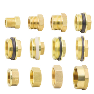 铜内丝堵头铜管帽铜闷头水管内螺纹堵头4分6分1寸2寸末端封头管帽