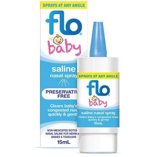 澳洲婴儿flo baby海盐水鼻喷新生儿可用喷雾滴剂15ml儿童通鼻塞