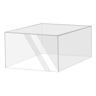 亚克力定制一体式透明五面盒防尘罩手办收纳盒模型展示盒玻璃箱子