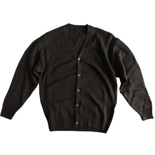 独家现货+小卡】V金泰亨BTS防弹少年团再版同款黑毛衣外套针织衫