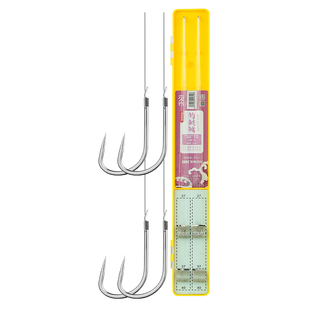 久岩鲢鳙新关东无刺鱼钩正品绑好子线双钩成品弹簧伊势尼浮钓钓组