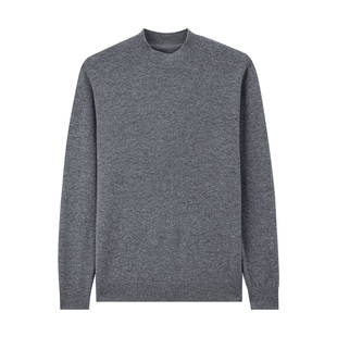 Mind Bridge男士半高领毛衣纯色打底线衣2025年冬宽松高领针织衫