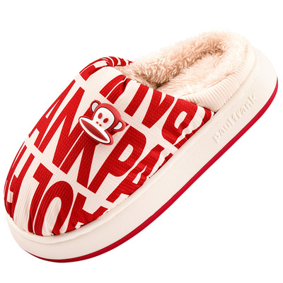 加绒保暖棉拖鞋女大嘴猴包头居家