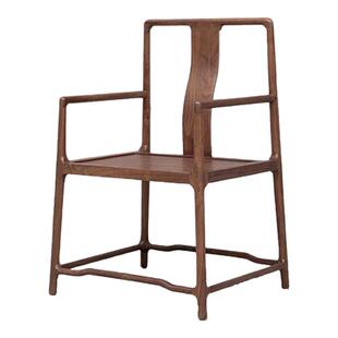 实木扶手茶椅中式高端茶室主人位茶椅靠背椅2025新款全实木泡茶椅