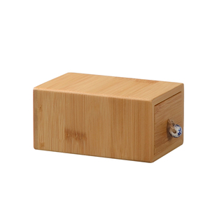 [抽屉方角竹麻衬盒]印章盒石头盒桌面礼品收纳盒包装定制超小竹盒