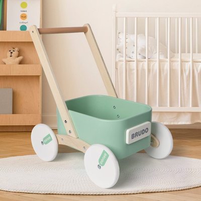 木制儿童手拉学步车婴幼儿益智购物走路推车学早教车步助玩具