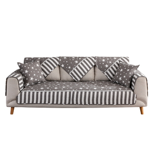 全棉沙发垫四季简约布艺现代组合实木坐垫子通用防滑冬季沙发套巾