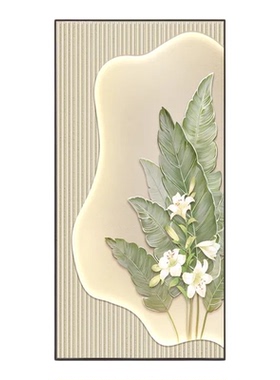 入户正对门玄关装饰画竖版挂画走廊过道现代简约高级感小清新壁画