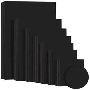 黑色卡纸4k四开4开硬卡纸8k八开a4全开1k大张尺寸黑卡纸A3正方形圆形16k开黑色硬纸美术手工diy专用纸黑卡纸