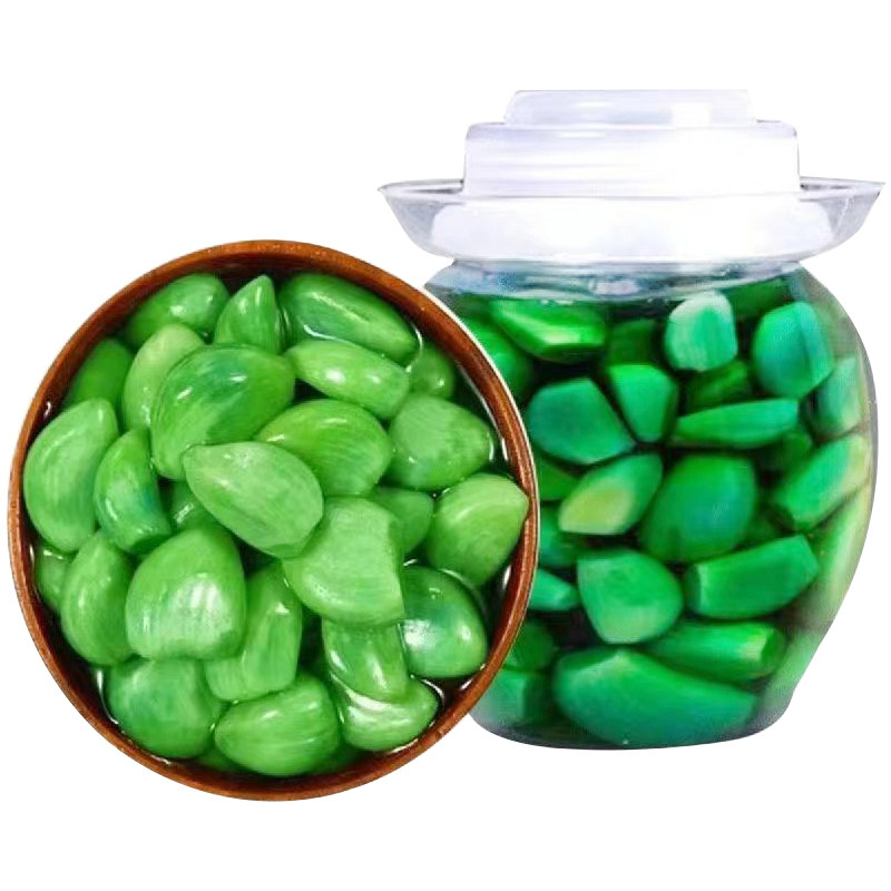 山东腊八蒜绿蒜蒜下饭菜咸菜糖蒜泡大蒜下酒蒜瓣特产泡菜腌制紫皮