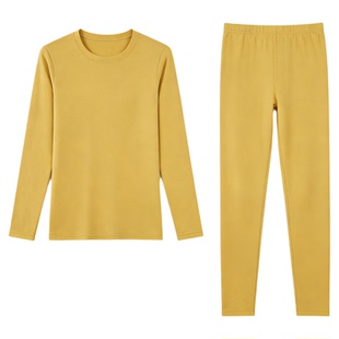 土黄色秋衣女士薄款半高领打底无痕保暖上衣不起球秋衣单件高弹力