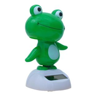 车载太阳能青蛙摆件汽车内饰装饰仪表台车顶车尾后备箱装饰摇摆件