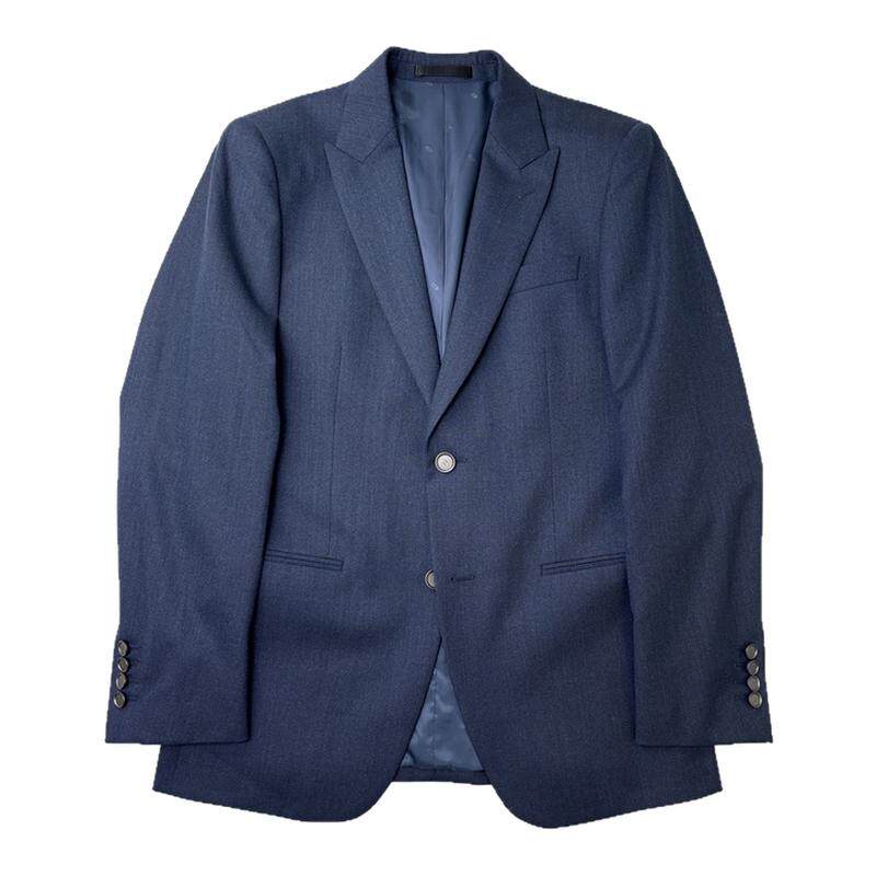 报喜鸟珠光丝双开衩三件套西服