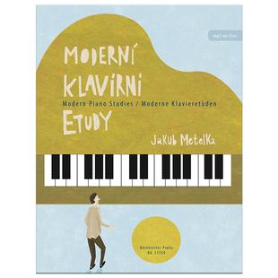【促销】雅各布现代钢琴技术练习曲30首儿童钢琴曲附音频骑熊士原版进口乐谱书 Metelka Jakub Modern Piano Studies BA11559