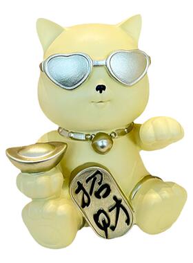 盛木匠摆件招财猫装饰品