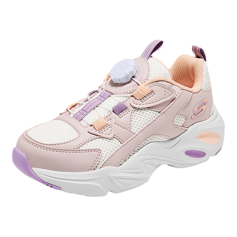 Skechers斯凯奇女童旋钮扣童鞋儿童减震舒适运动鞋复古百搭老爹鞋