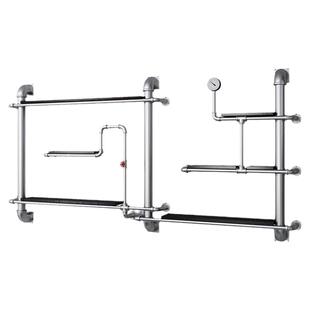 工业风装饰墙架子壁挂式托架挂墙墙壁分层隔板铁艺水管墙上置物架