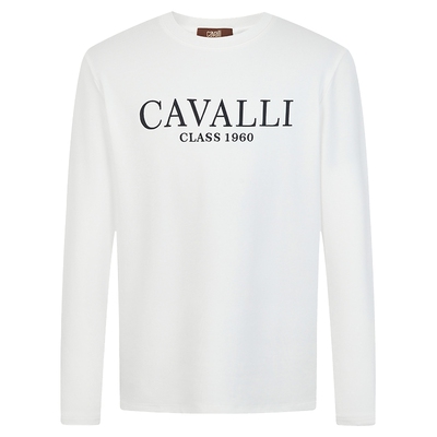 CavalliClass轻奢刺绣logo长袖T
