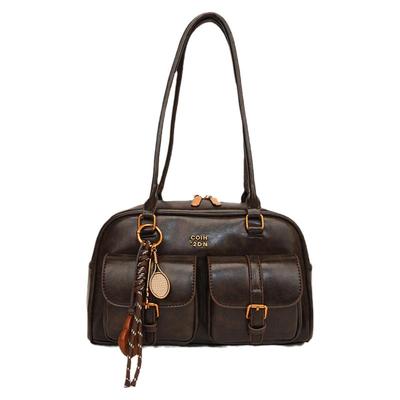 保龄球手拎包包女2025新款潮时尚复古腋下包百搭大容量单肩通勤包