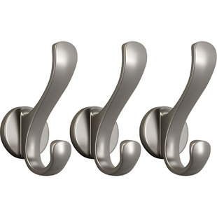 免打孔挂钩强力粘胶太空铝浴室门后玄关承重墙上挂衣架壁挂式粘钩