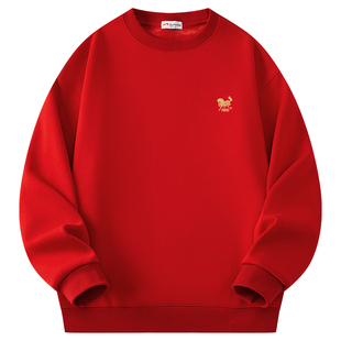 贵人鸟新年卫衣男春秋季加绒长袖t恤女2026年新款马年本命年衣服